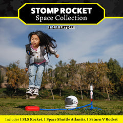 Stomp Rocket Saturn V rocket launch captured mid-air excitement