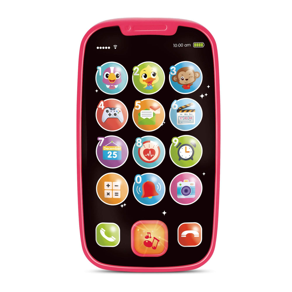 Stone and Clark My First Smartphone buttons close-up with tactile icons for early learning