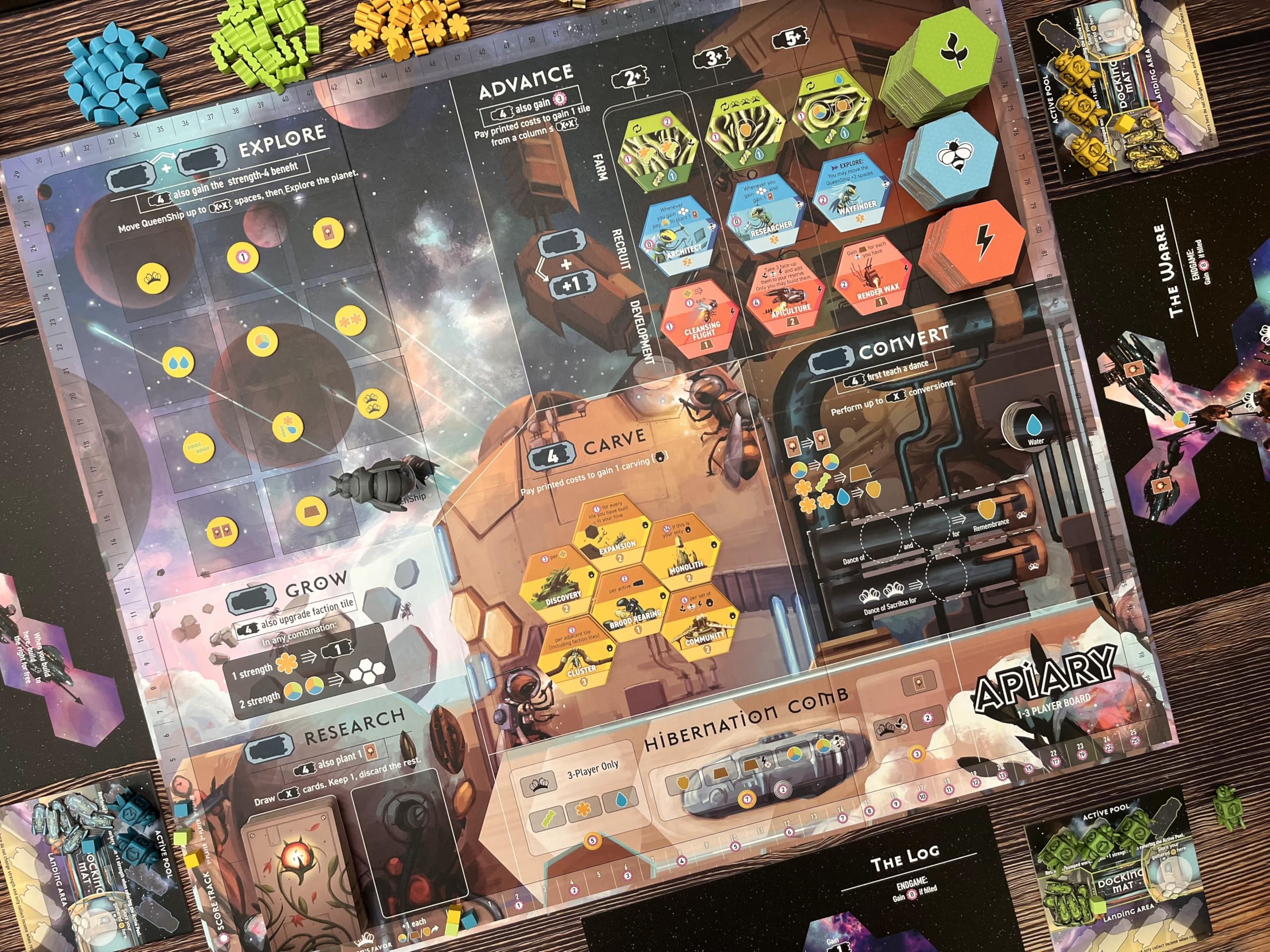 Stonemaier Apiary space-bees illustration sparks immersive gameplay.