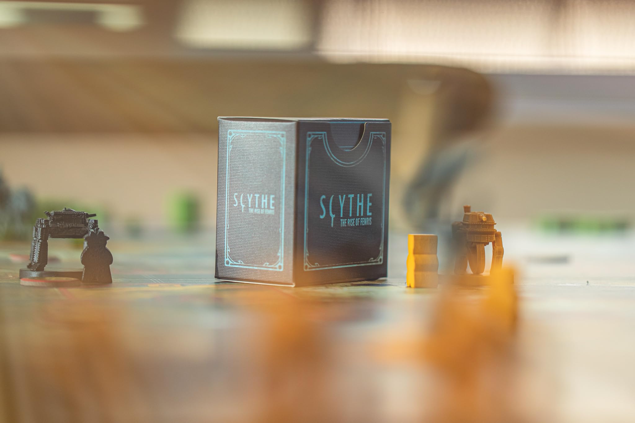 Stonemaier Scythe Rise of Fenris dice and punchboard components.