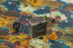Stonemaier Scythe Rise of Fenris wooden tokens for economy tracking.