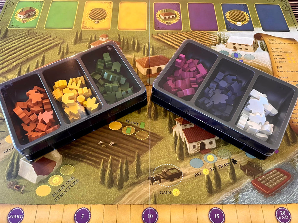 Stonemaier Viticulture Essential Edition art and illustrations, enhancing immersion.