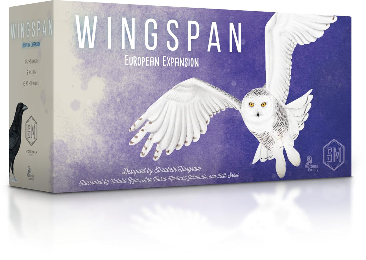 Stonemaier Wingspan European Expansion cover art showcases lush European bird illustrations