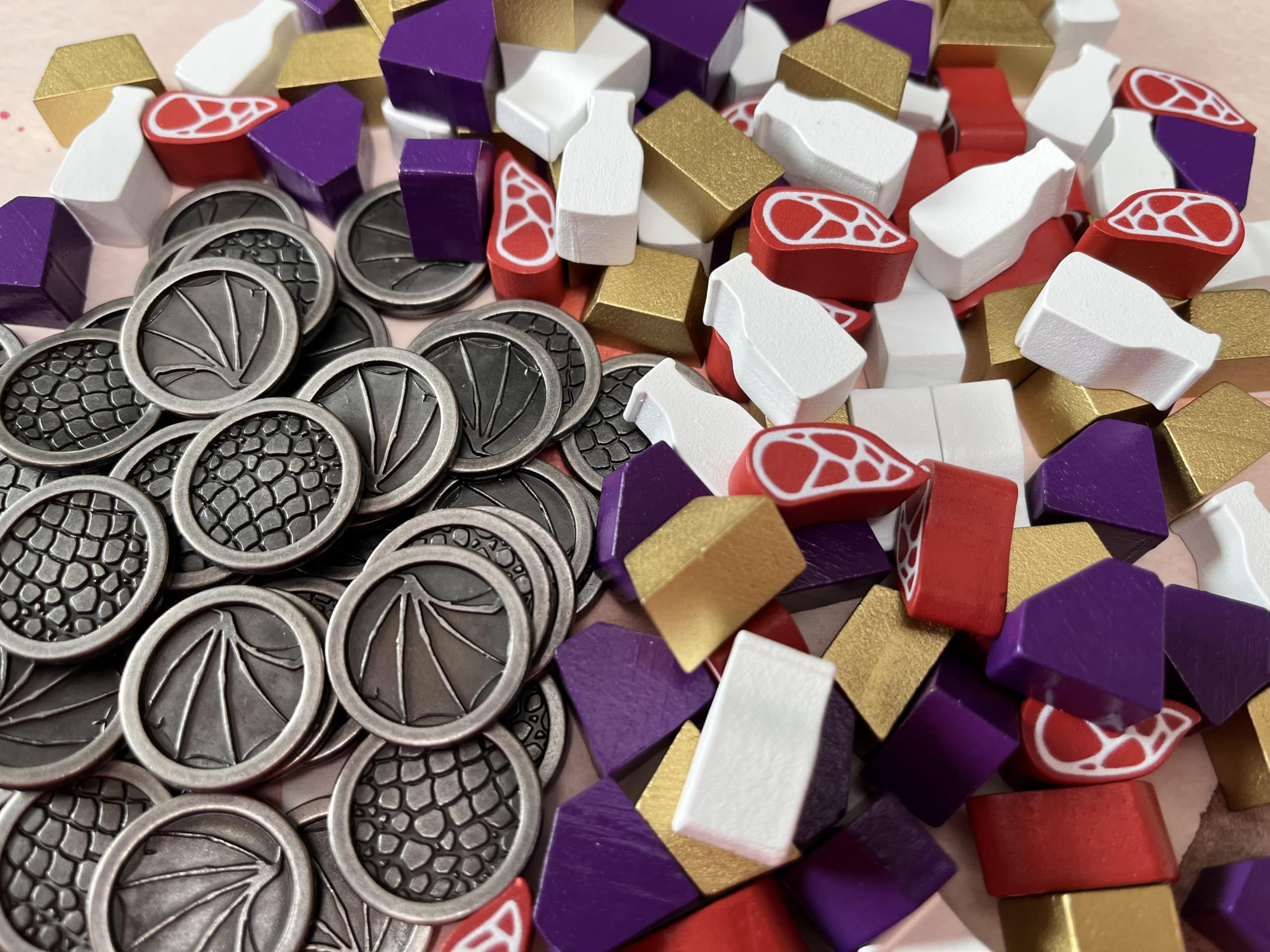 Stonemaier Wyrmspan wooden milk resources for thematic tokens