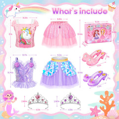 STOPKLAS unicorn and mermaid tops with tulle and sequins catching light.