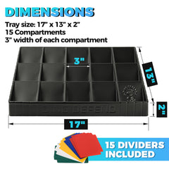 Storage Standard 15 trading card dividers included for quick separation