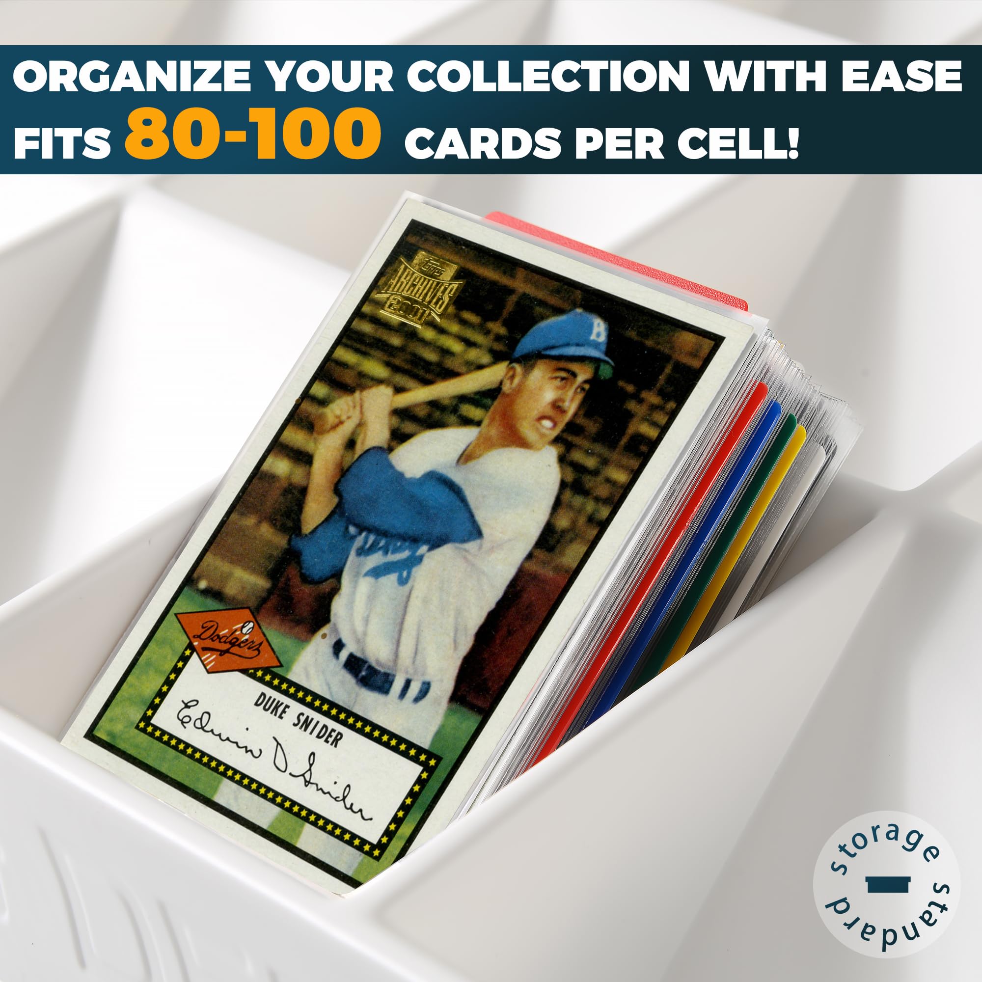 Storage Standard tray on your desk enhances overall card organization.