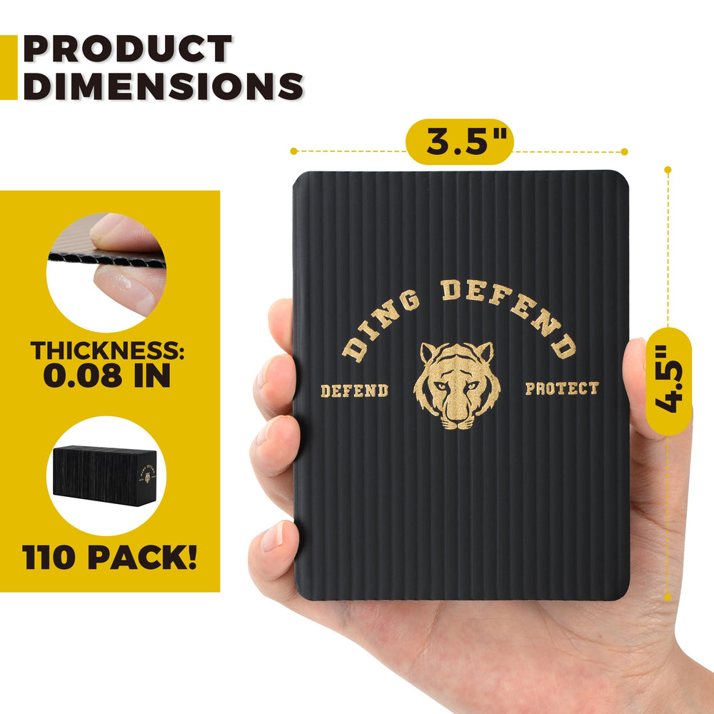 Storage Standard Ding Defend 110-pack corrugated pads inside for organization.