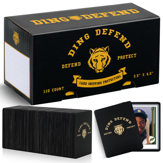 Storage Standard Ding Defend 110-pack front view with tiger design protecting cards.