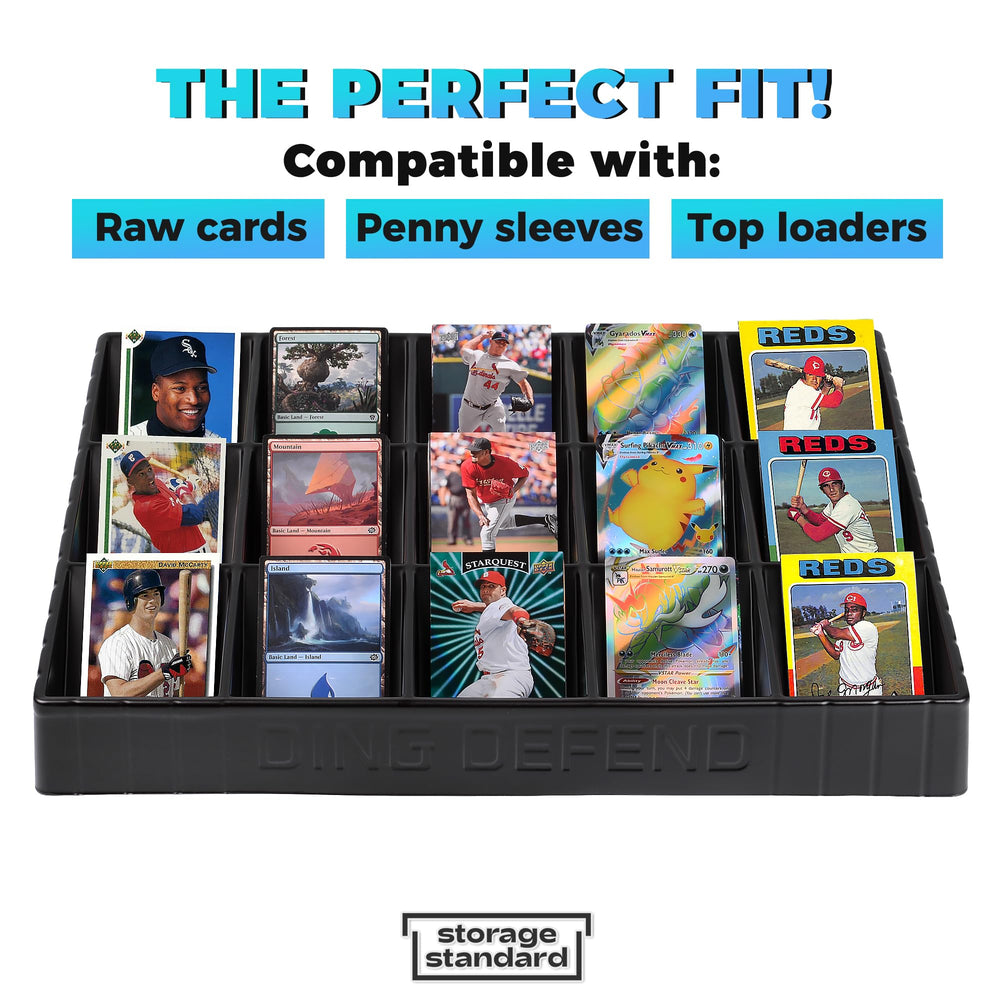 Storage Standard Sleeved and toploader compatible tray keeps cards safe