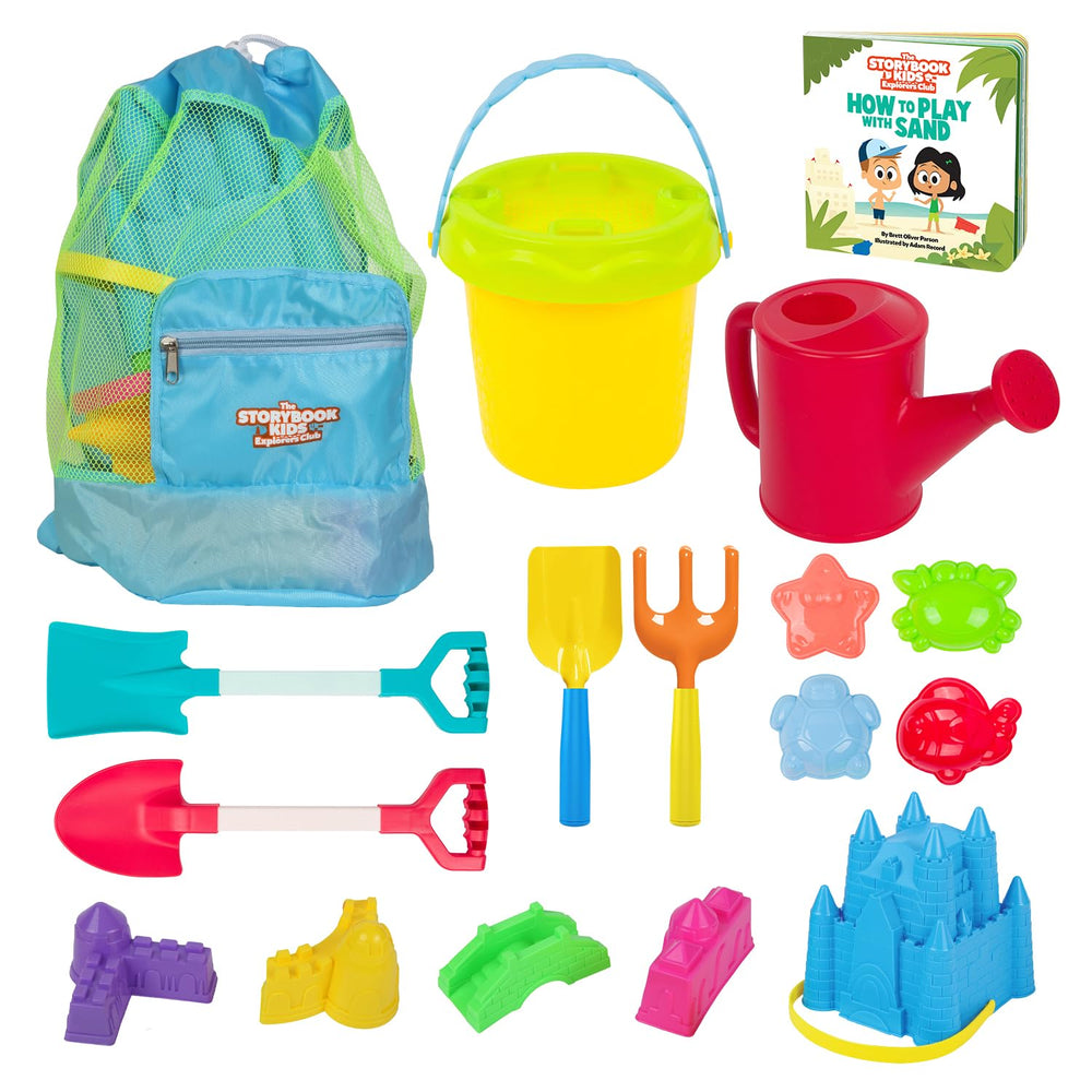 THE STORYBOOK KIDS EXPLORERS CLUB beach toys castle molds for quick imaginative sand castles
