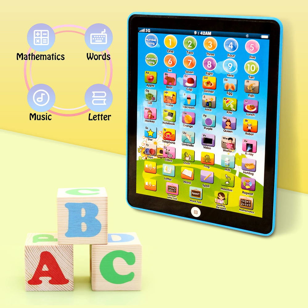 STOULKD Kids Tablet colorful letters quiz boosts word recognition.