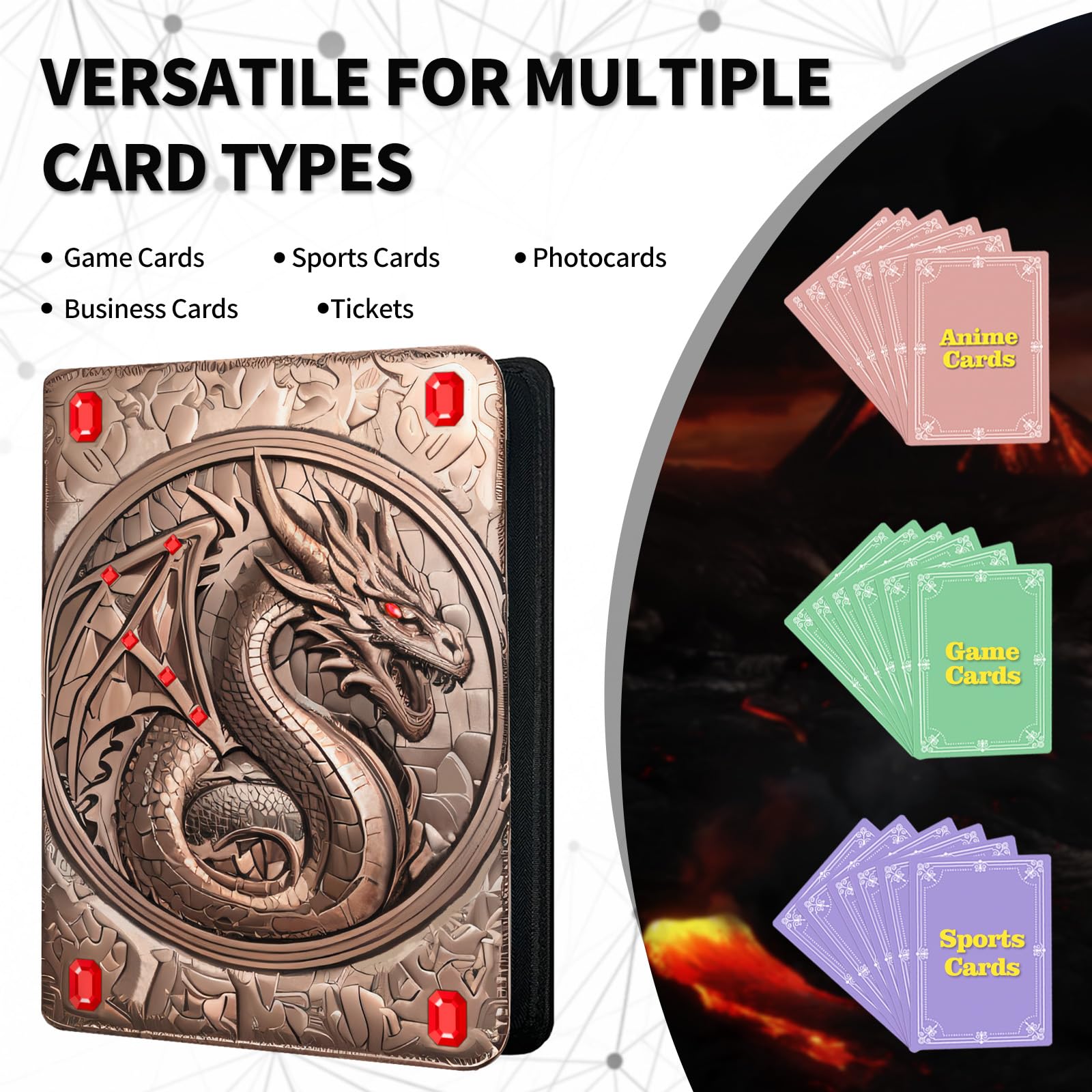 Acid-free sleeves keep cards clear and free from yellowing or damage.
