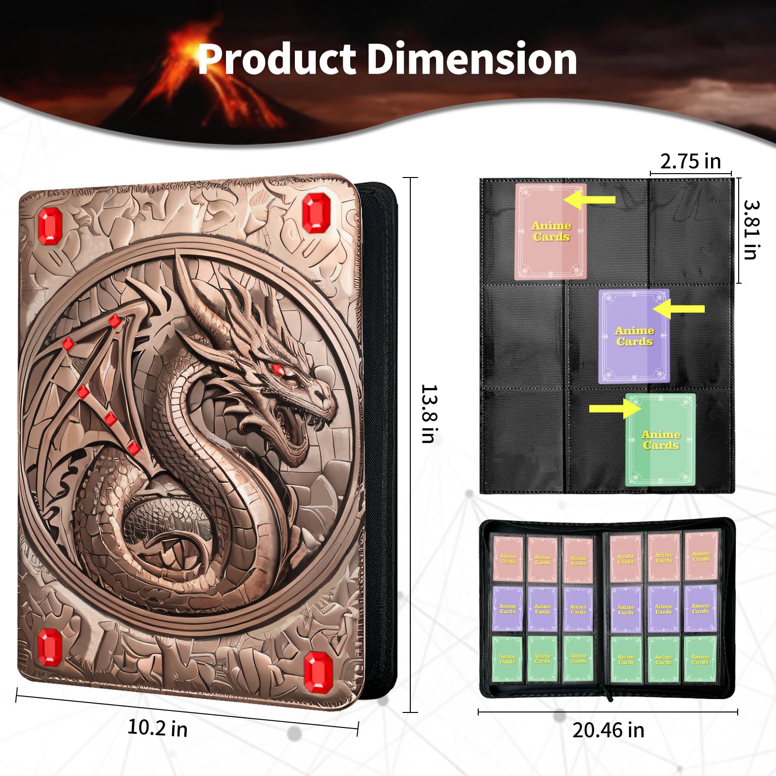 Premium PU cover offers waterproof and dustproof protection for card storage.