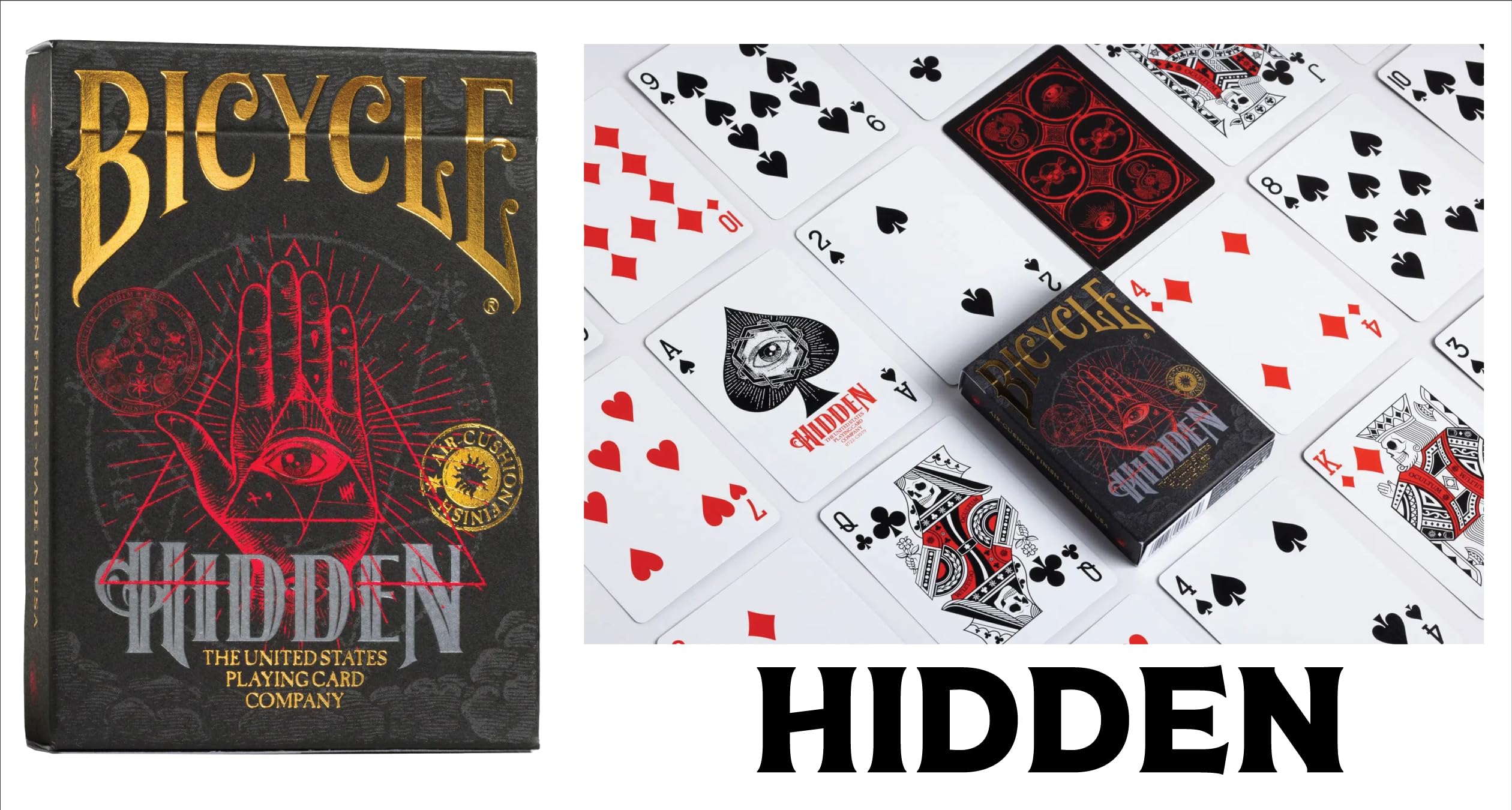 Straight Poker Supplies Bicycle Cold Foil Prismatic deck with luminous finish for showy reveals.