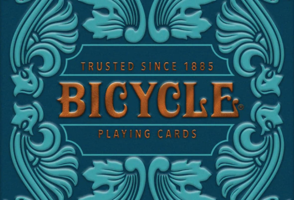 Straight Poker Supplies Bicycle foil tuck-box packaging enhances premium presentation.