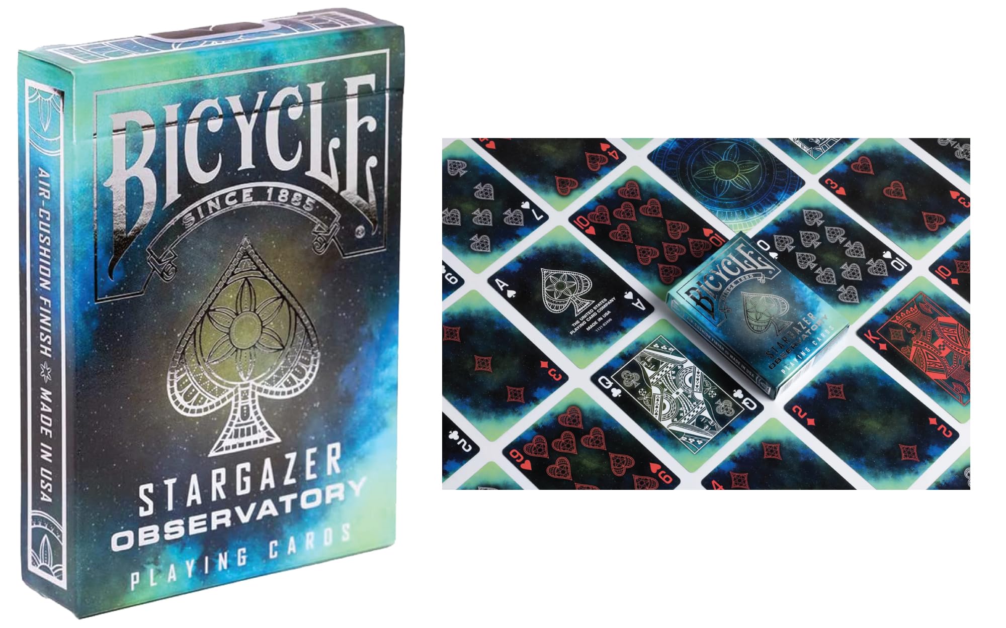 Straight Poker Supplies Stargazer Nebula deck highlighting cosmic imagery for magic routines