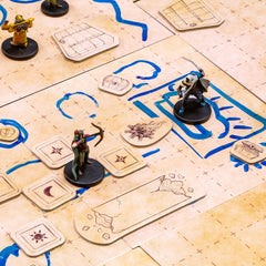 Stratagem Master’s Atlas tokens with detailed illustrations for thematic scene-building.