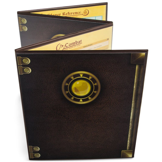 Stratagem Master's Tome GM screen with dry erase surface for quick notes.