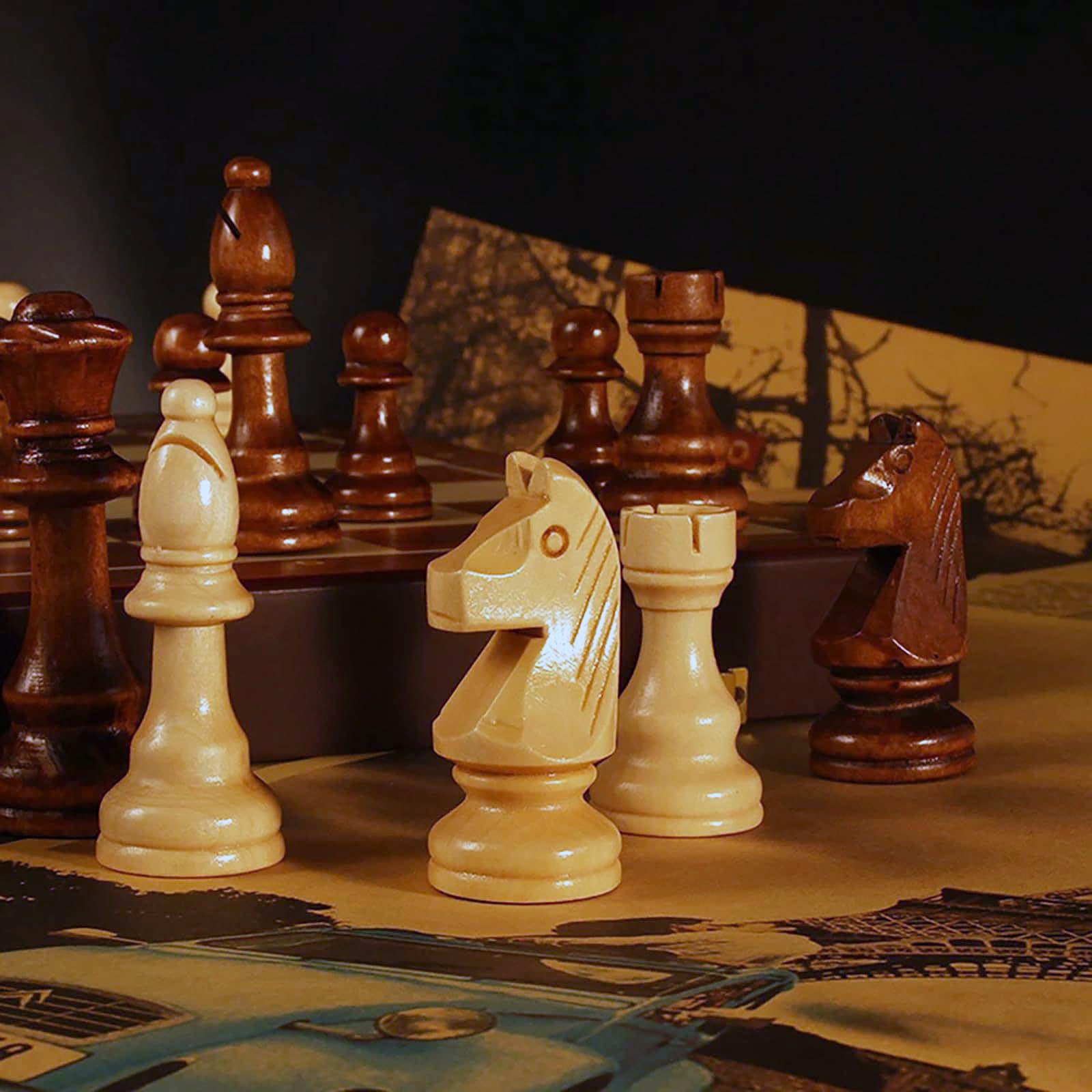 Strategyify hand-sanded chess pieces feel smooth and balanced in hand.