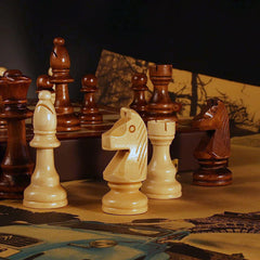 Strategyify hand-sanded chess pieces feel smooth and balanced in hand.