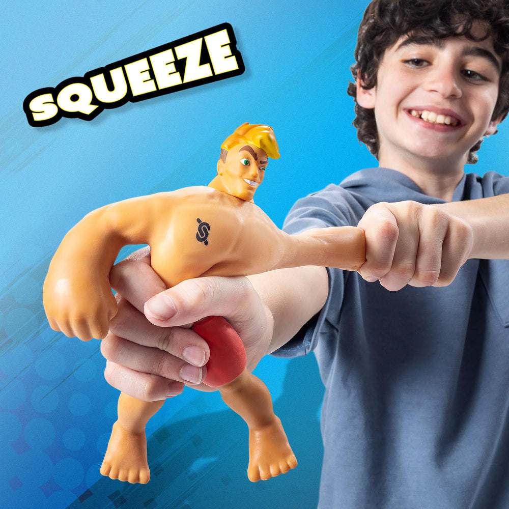 Stretch Armstrong 7-inch tall figure provides easy handling for epic pulls and twists.