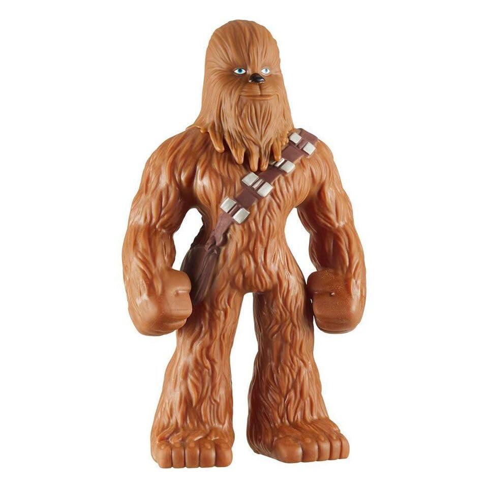 Stretch Armstrong Chewbacca figure textured plastic finish feels durable.