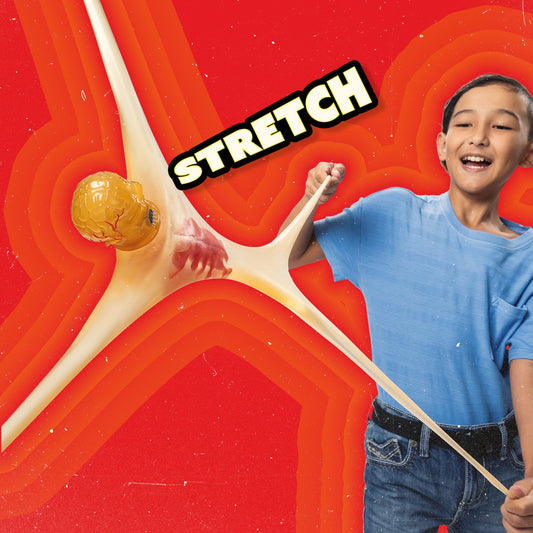 STRETCH ARMSTRONG close-up of internal goo and support cords for visual intrigue