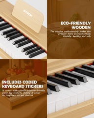 STRICH 37-keys kids piano volume control maintains safe listening levels