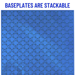 6x6 inch baseplate shows precise stud grid for stable LEGO-compatible connections.