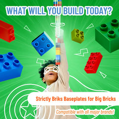 Strictly Briks mega baseplate green gift idea, perfect stocking stuffer for young builders.
