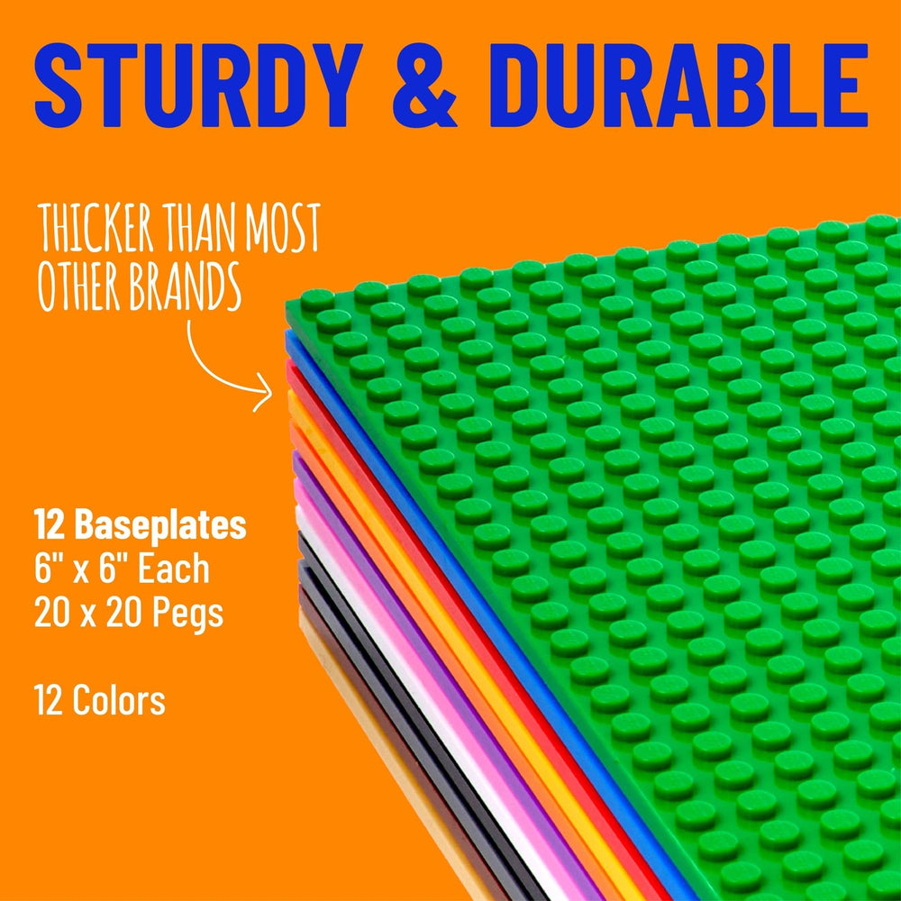 Top and bottom sides enable secure, multi-layered builds with Strictly Briks baseplates.