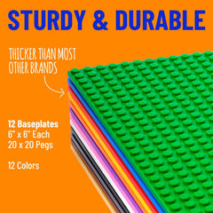 Top and bottom sides enable secure, multi-layered builds with Strictly Briks baseplates.