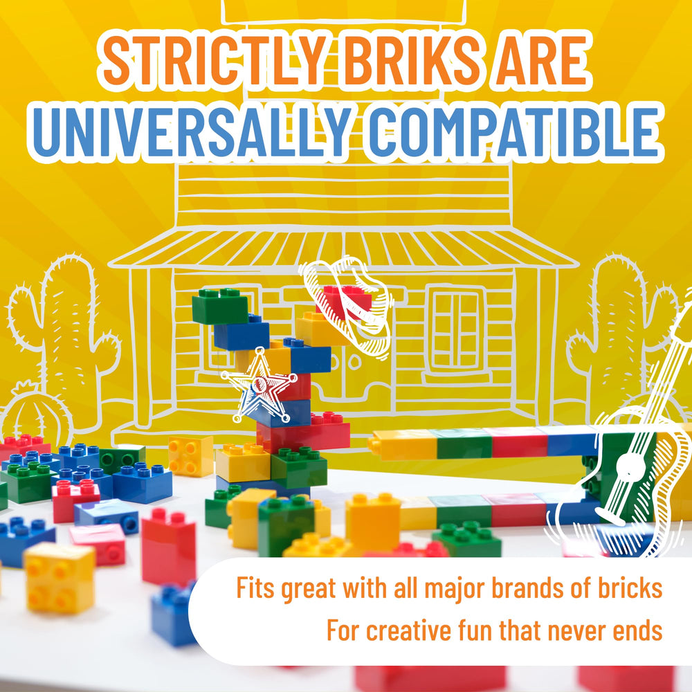 Bright blocks forming towers and bridges in imaginative play