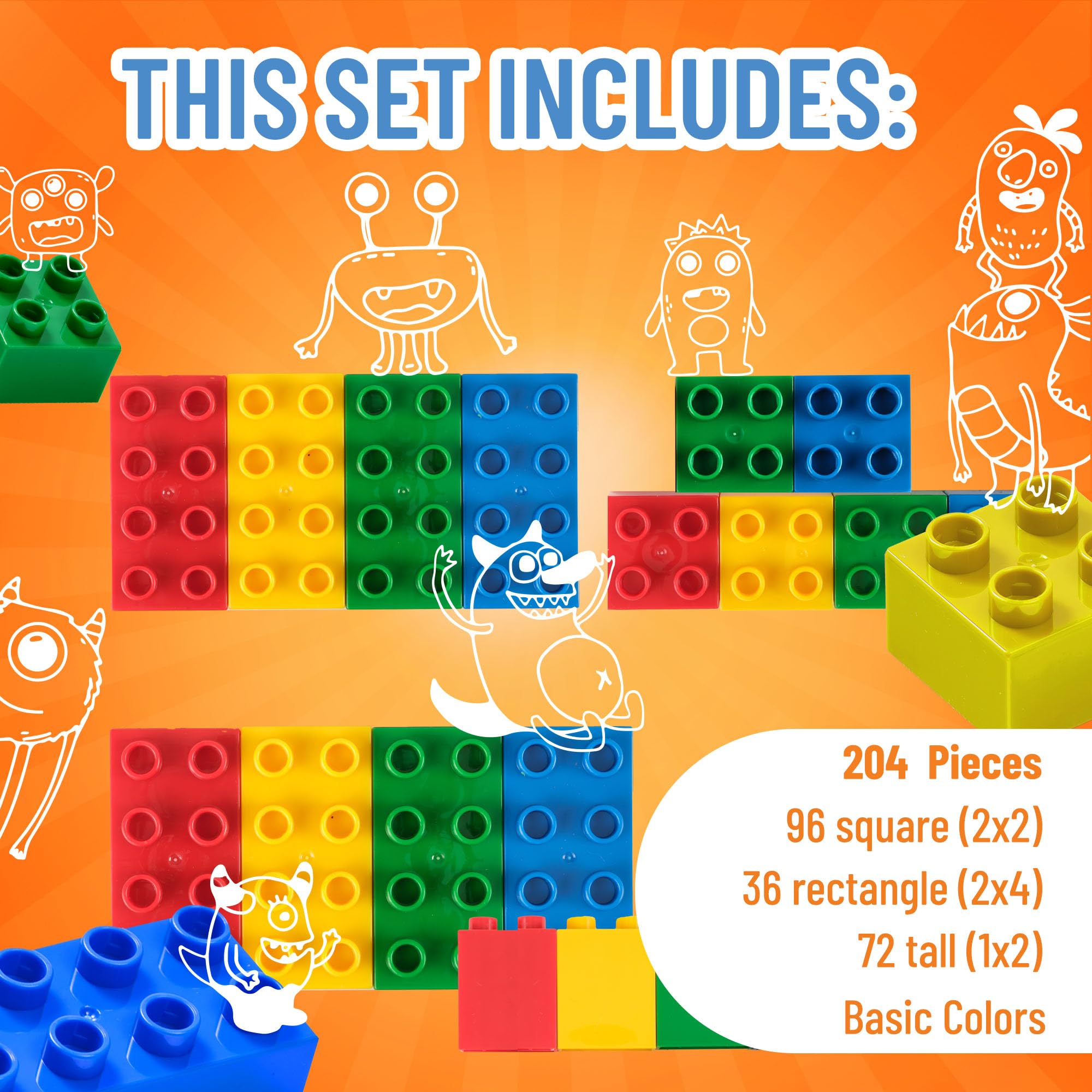 Strictly Briks durable plastic blocks withstand active toddler playtime.