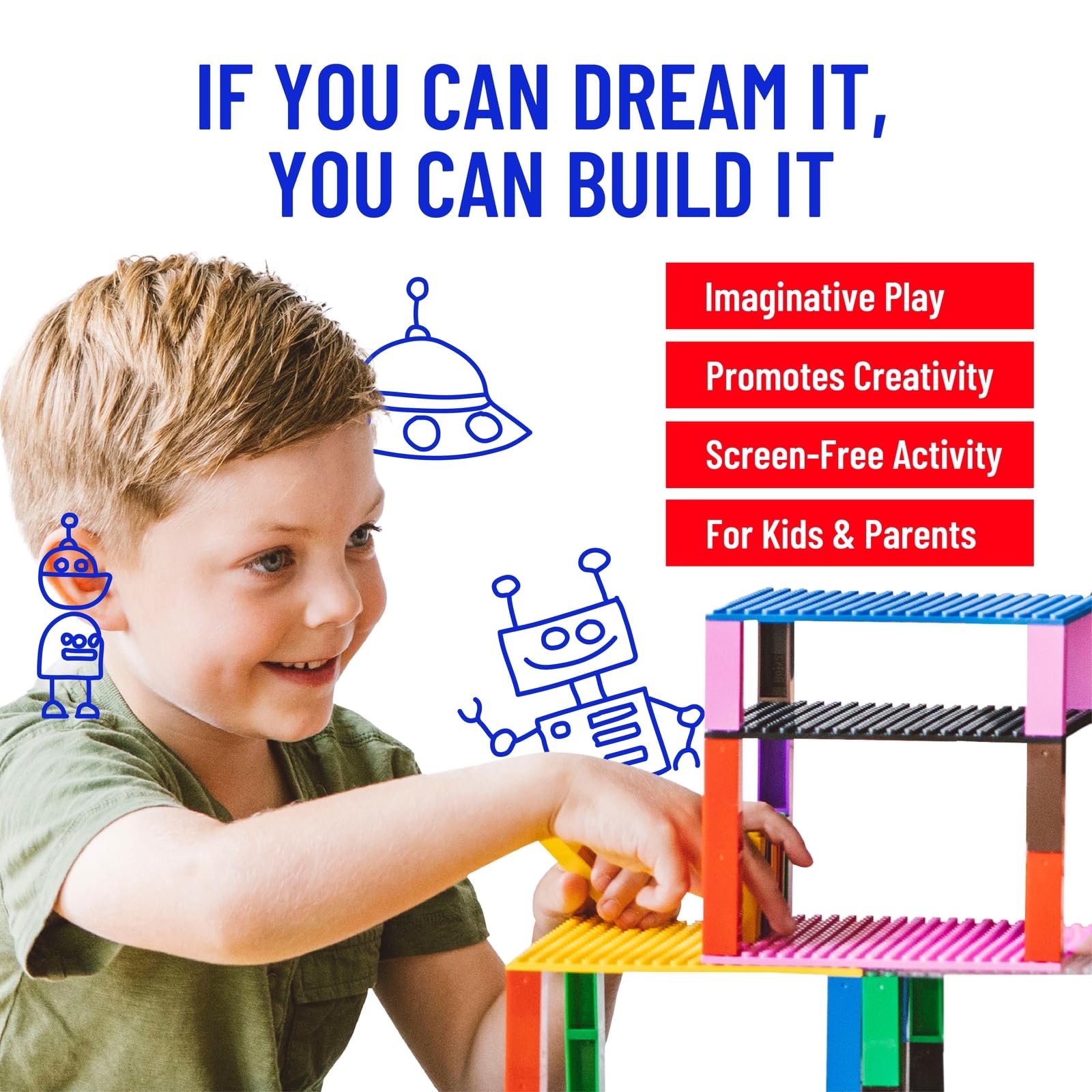 Durable baseplates resist bending to keep structures upright during play.
