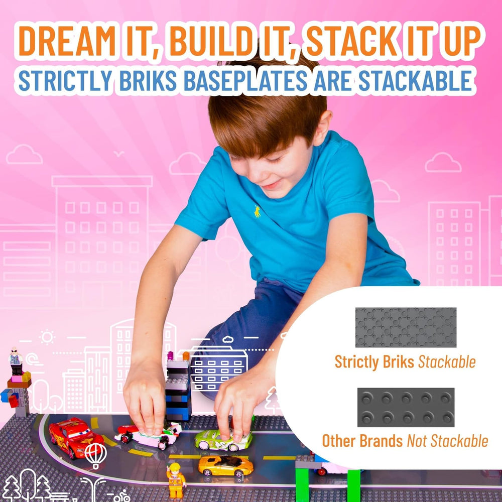 Strictly Briks LEGO-compatible baseplates ensure easy brick integration