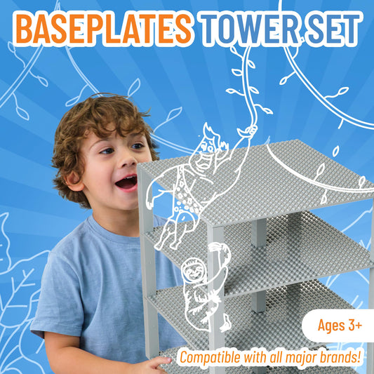 Strictly Briks stackers provide secure stacking for long-lasting creative towers.