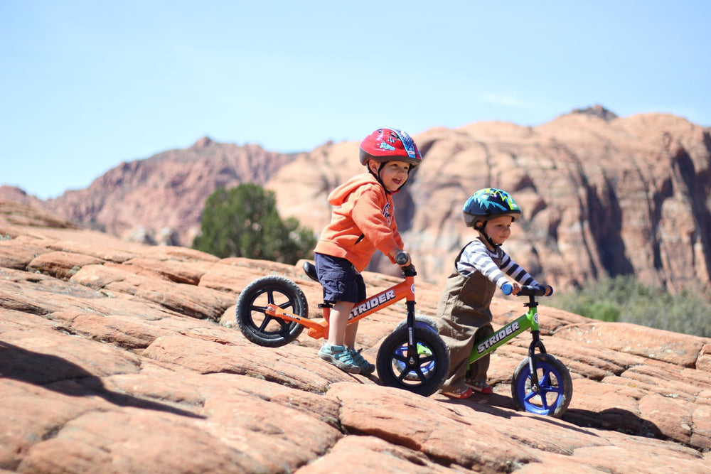 Strider balance bike helps kids learn balance and steering concepts