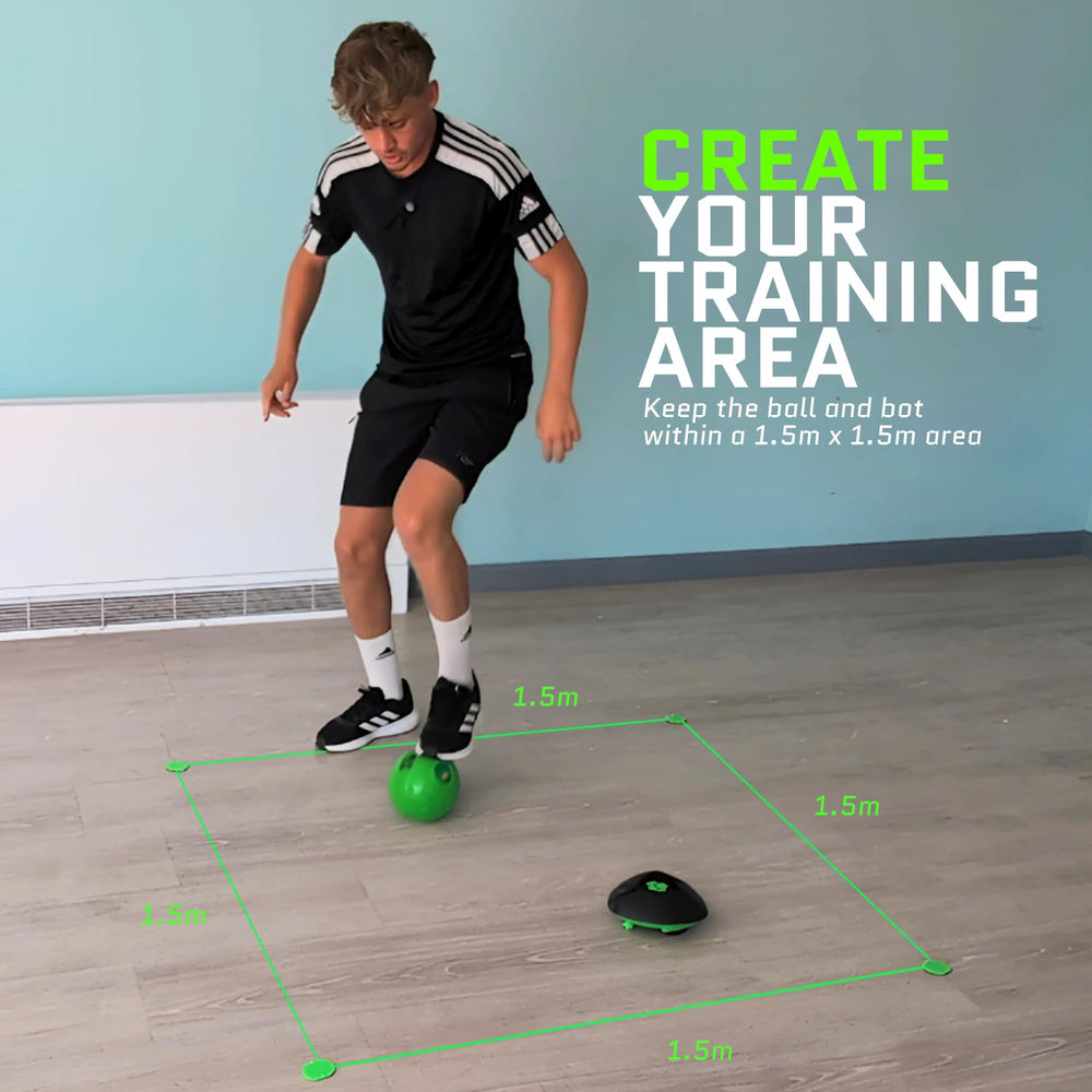 Soccer Bot used on carpet for consistent indoor practice