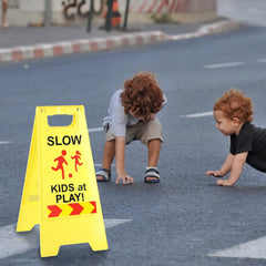 StrLon Slow Kids Sign PVC durable material resists weathering