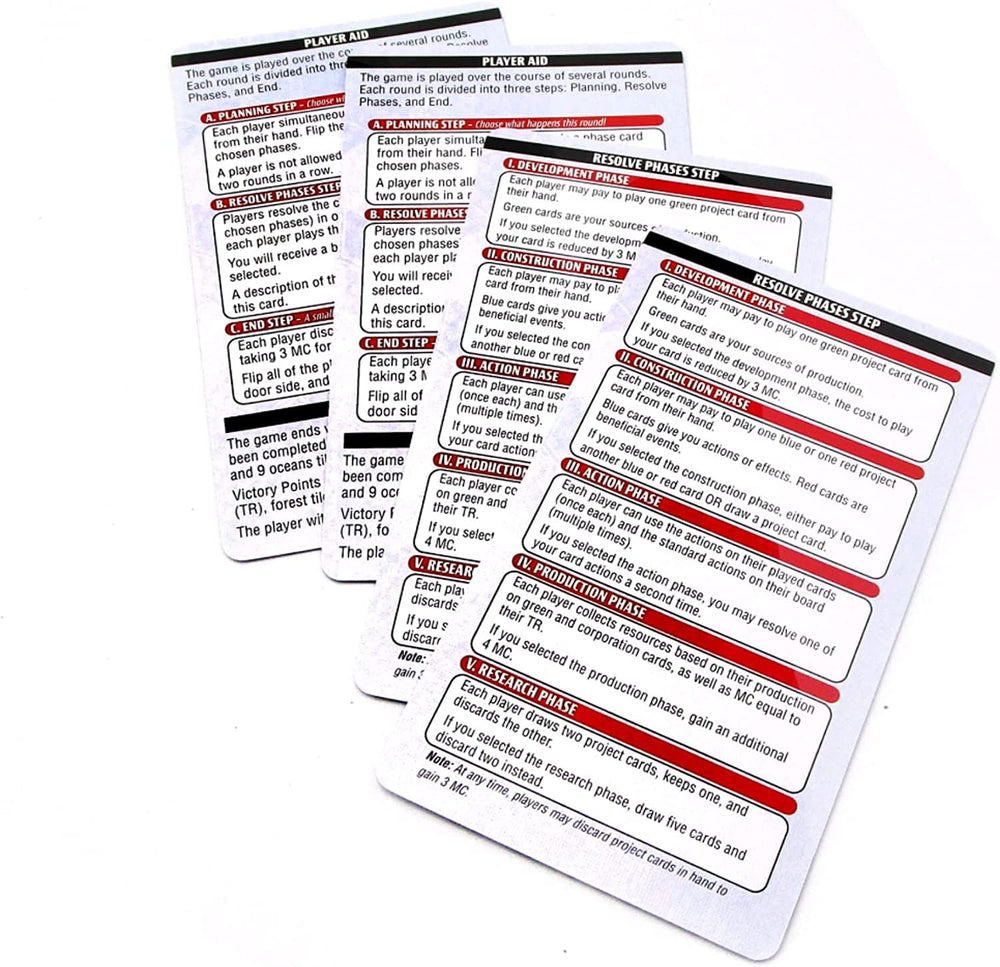 Stronghold Games Terraforming Mars Ares Expedition action cards in play