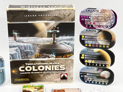 Stronghold Games' Terraforming Mars: Colonies corporation cards introduce new options.