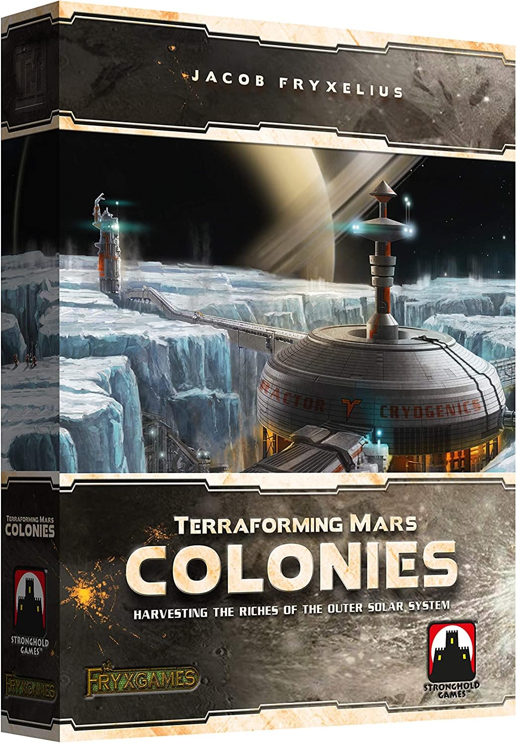 Stronghold Games' Terraforming Mars: Colonies board shows modular layout for strategic setup.
