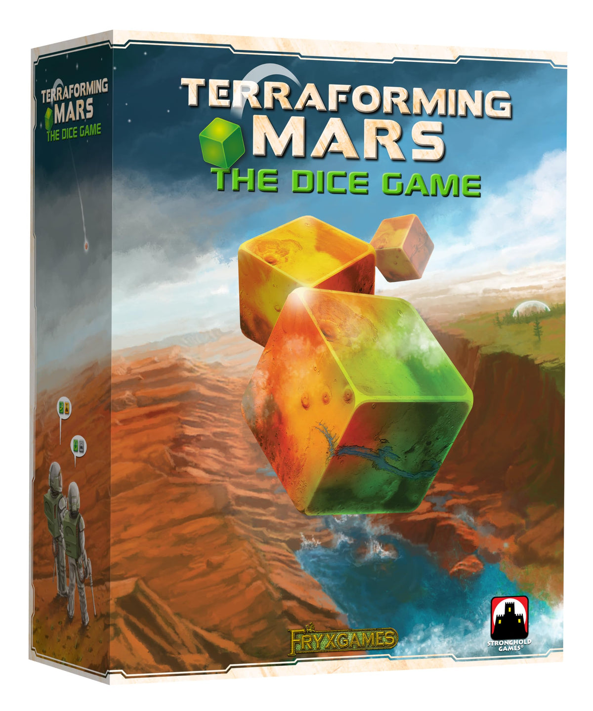 Stronghold Games Terraforming Mars Dice Game cover inviting competitive play for 1–4 players