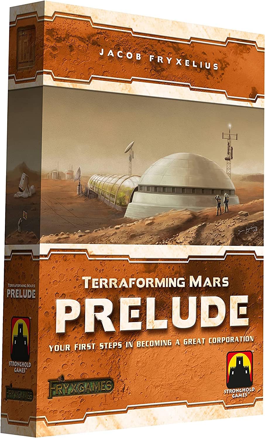 Stronghold Games Prelude setup scene invites players into a vivid Mars start for strategic pace.