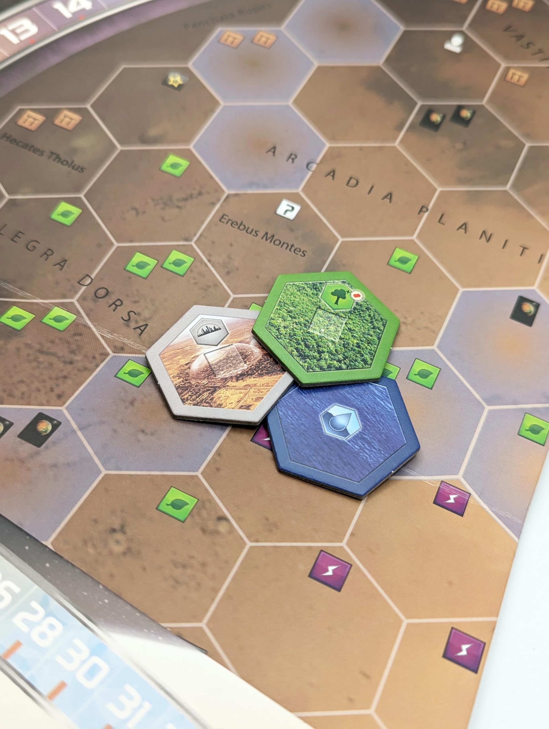 Stronghold Games Terraforming Mars terrain tiles add replayable variants.