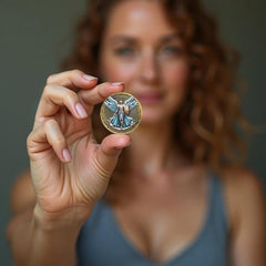 Strugglejewelry Archangel Michael coin collector item for spiritual keepsakes