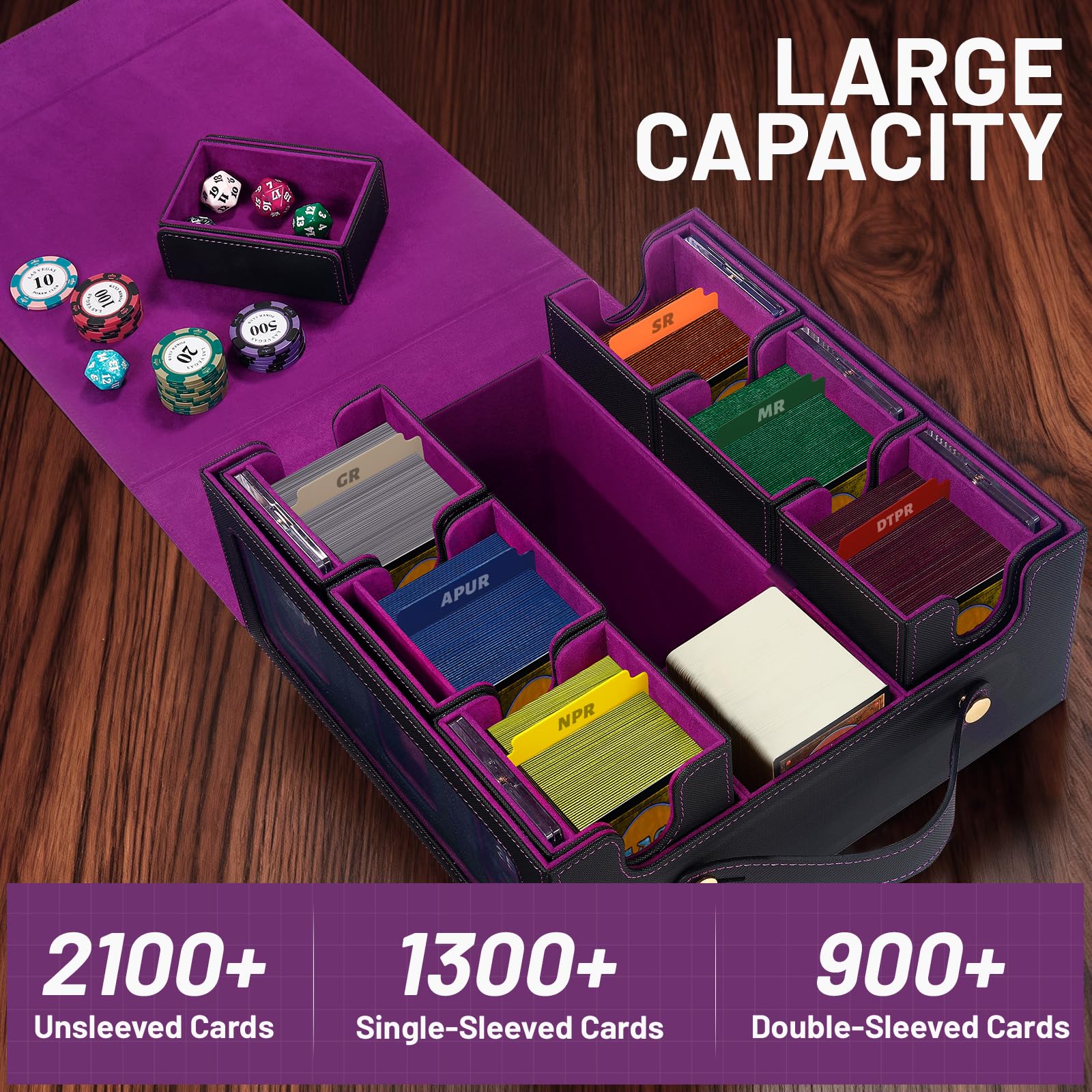 STTRBOX deck box microfiber lining cushions cards from scratches