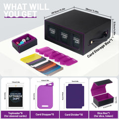 STTRBOX deck box water-resistant faux leather protects cards